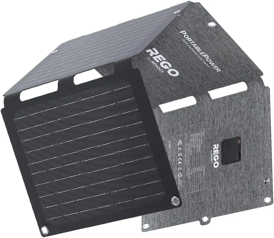 30W Portable Solar Panel Charger with Fast USB-C/A & DC Ports, IP67 for Camping, Hiking, Outdoor Devices