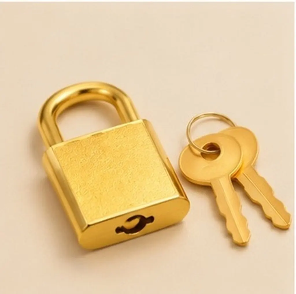 1Set Zinc Alloy Cabinet Door Pad Lock Compact Small Universal Padlock Replacement Keys Multifunctional Wear-Resistant Diary