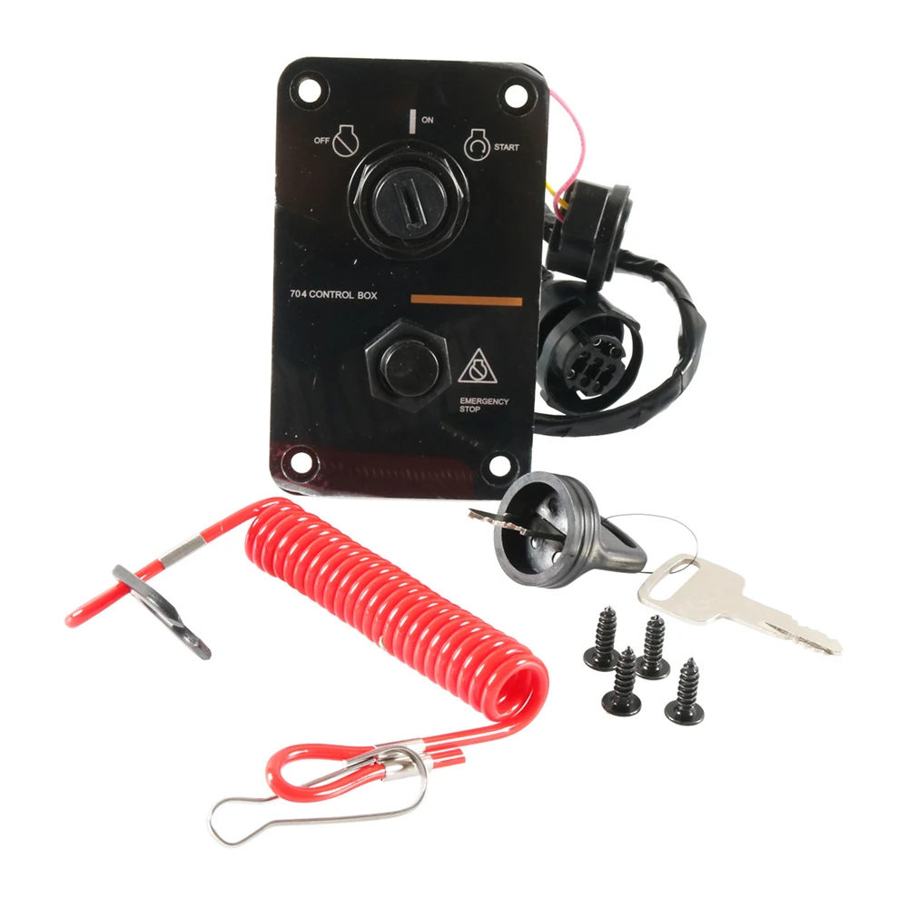 Switch Panel Outboard Single Engine Key Switch Panel Assembly On-Off-Start 704 Control Box for Yamaha Outboard Yacht