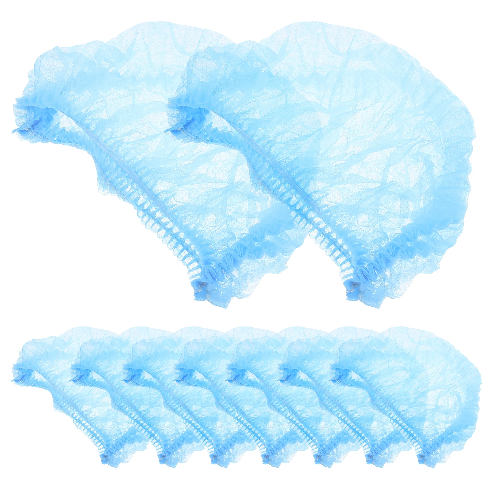 

100pcs Disposable Mesh Cap Nonwoven Hair Net For Food Service Dust-Proof Chef Cap Adjustable Disposable Hairnets Kitchen Food
