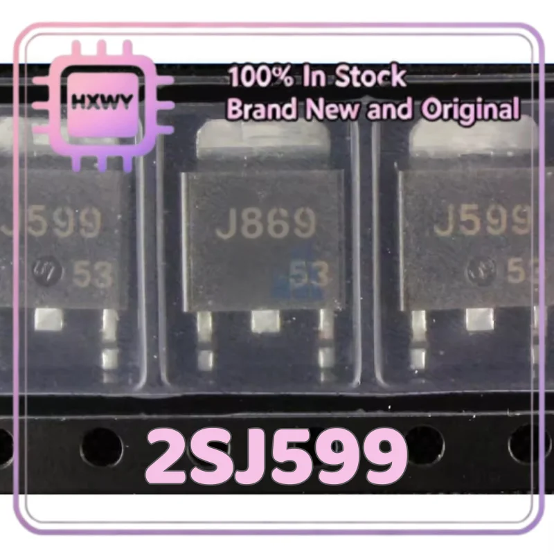 (10/50 Pieces) 2SJ599 Silkscreen J599 TO-252 Field Effect MOSFET P-channel 20A 60V Brand New Original