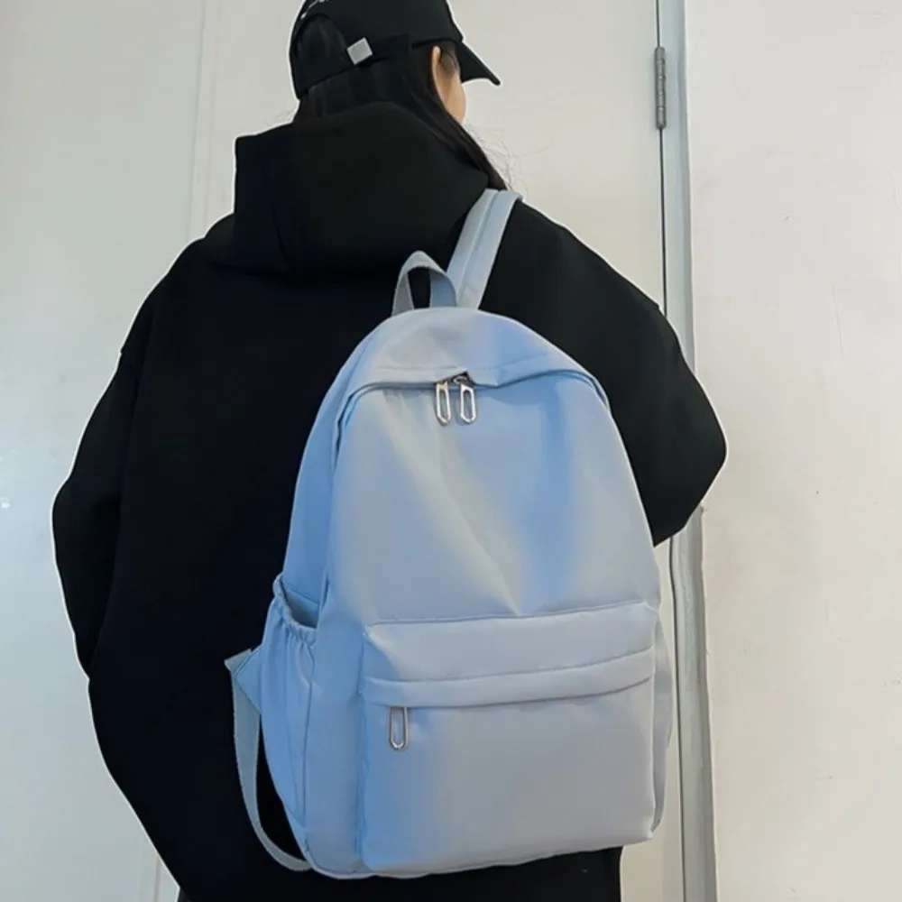 

Рюкзак в минималистском стиле, легкий, однотонный, большой вместимости, водонепроницаемый, из нейлона, простой стиль