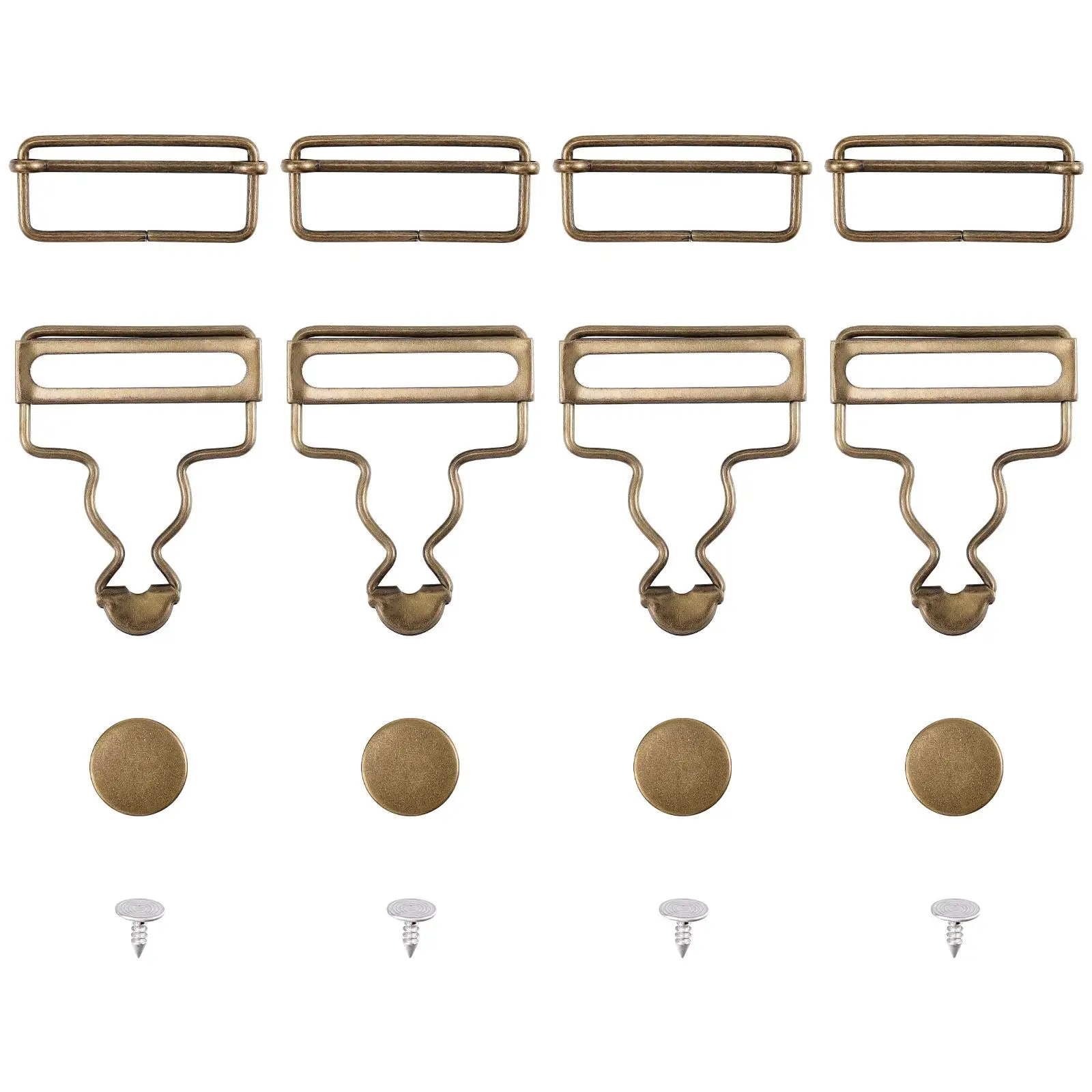 

Handbag Hanger Metal Gourd Buckle Fasteners Bib Suspender Buttons Replacement Overall Buckles Clips Man