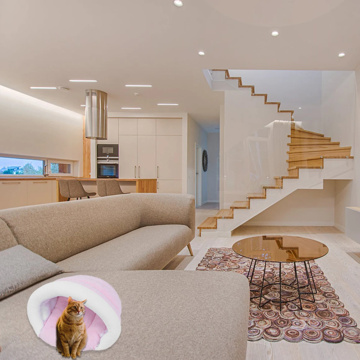 

Cat Bed Mat for Small Pets Warm Sleeping Bag Couch Travel Floor Bed Comfortable Nest Pad Pet Winter