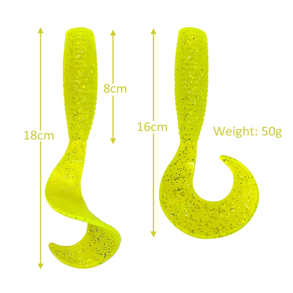 1 Piece Big 50g 16cm Soft PVC Fishing Lures Wobblers Carp Fishing Artificial Baits Sea Rock Fishing Tackle Accessories