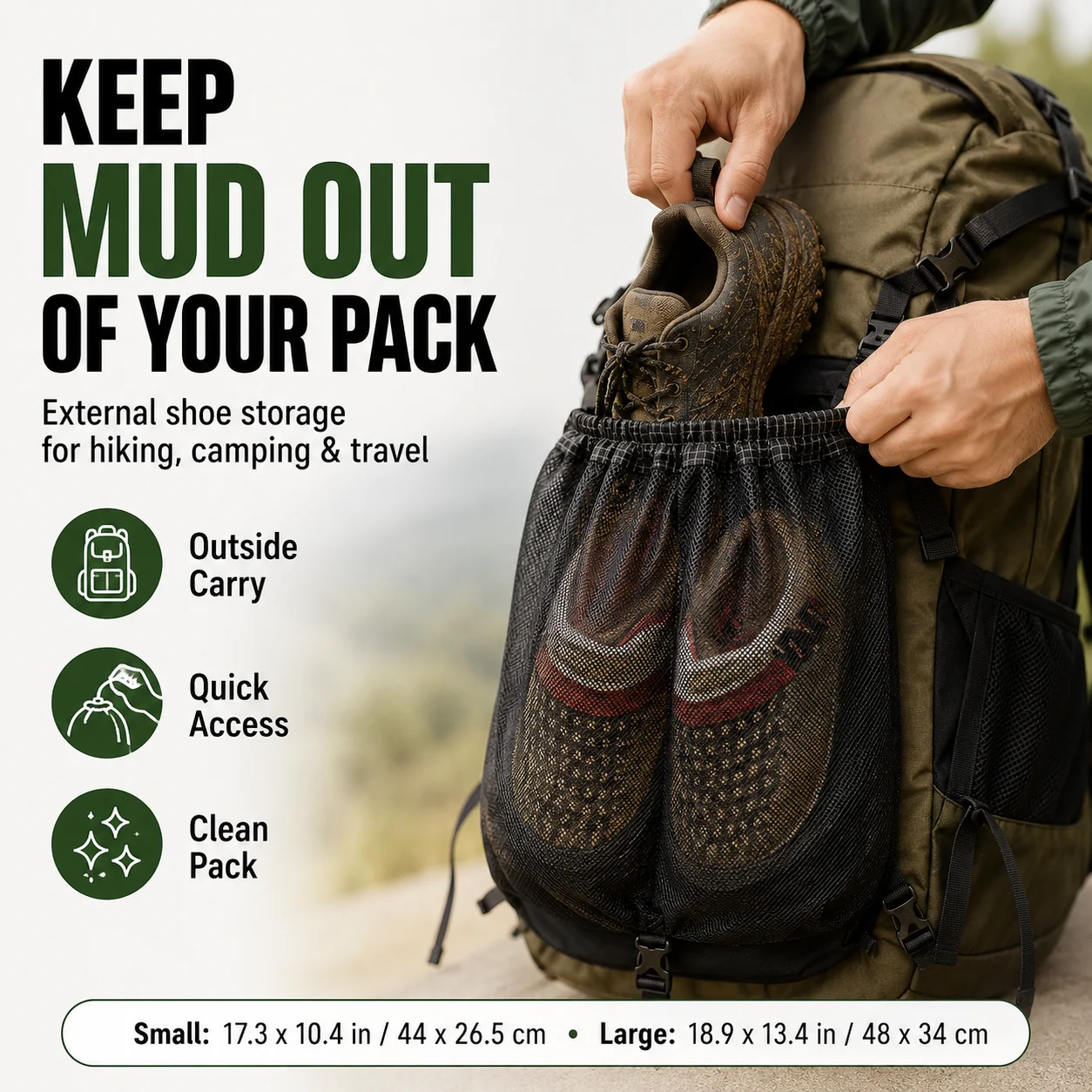 Outdoor Backpack External Shoe - Outdoor Adventure Shoes 评论和价格