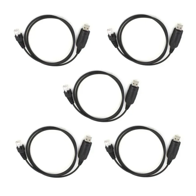 5pcs 8Pin RG-45 USB Programming Cable For YEASU VERTEX Mobile Car Radio FTL-2011 GX2000 VX-2000 VX-2100 FT2500 FT-2500 VX-2500