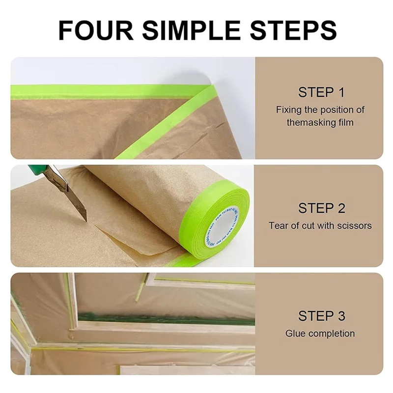 

AA01-Paint Protection Paper - Paint Surfacee Protection Bulk Film Roll Paint Protection Paper Roll For Painting Projects