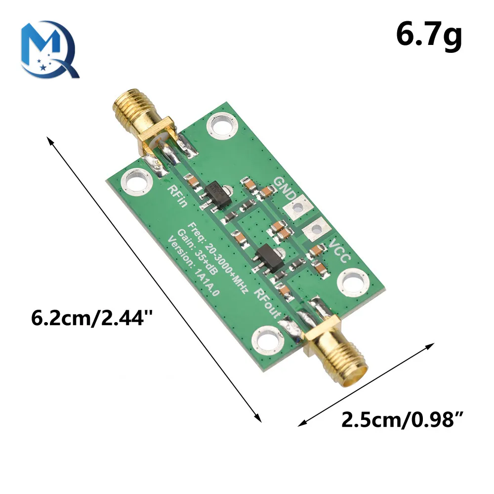 Guadagno modulo amplificatore a banda larga RF per FM HF VHF/UHF 50Ω ubs modulo di guadagno scheda amplificatore ad alta frequenza 20-3000MHz 35dB