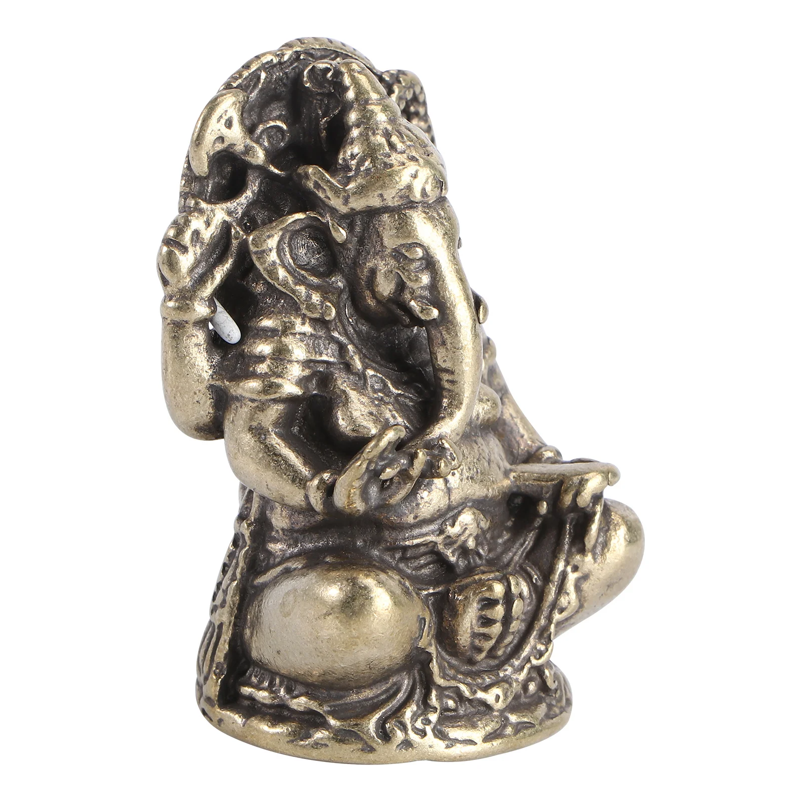 Solidna miedziana statua Boga Słonia Klasyczny ręcznie robiony Ganesha Ornament Dekoracja do domu, biura, świątyni Dekoracja Mądrość Szczęście