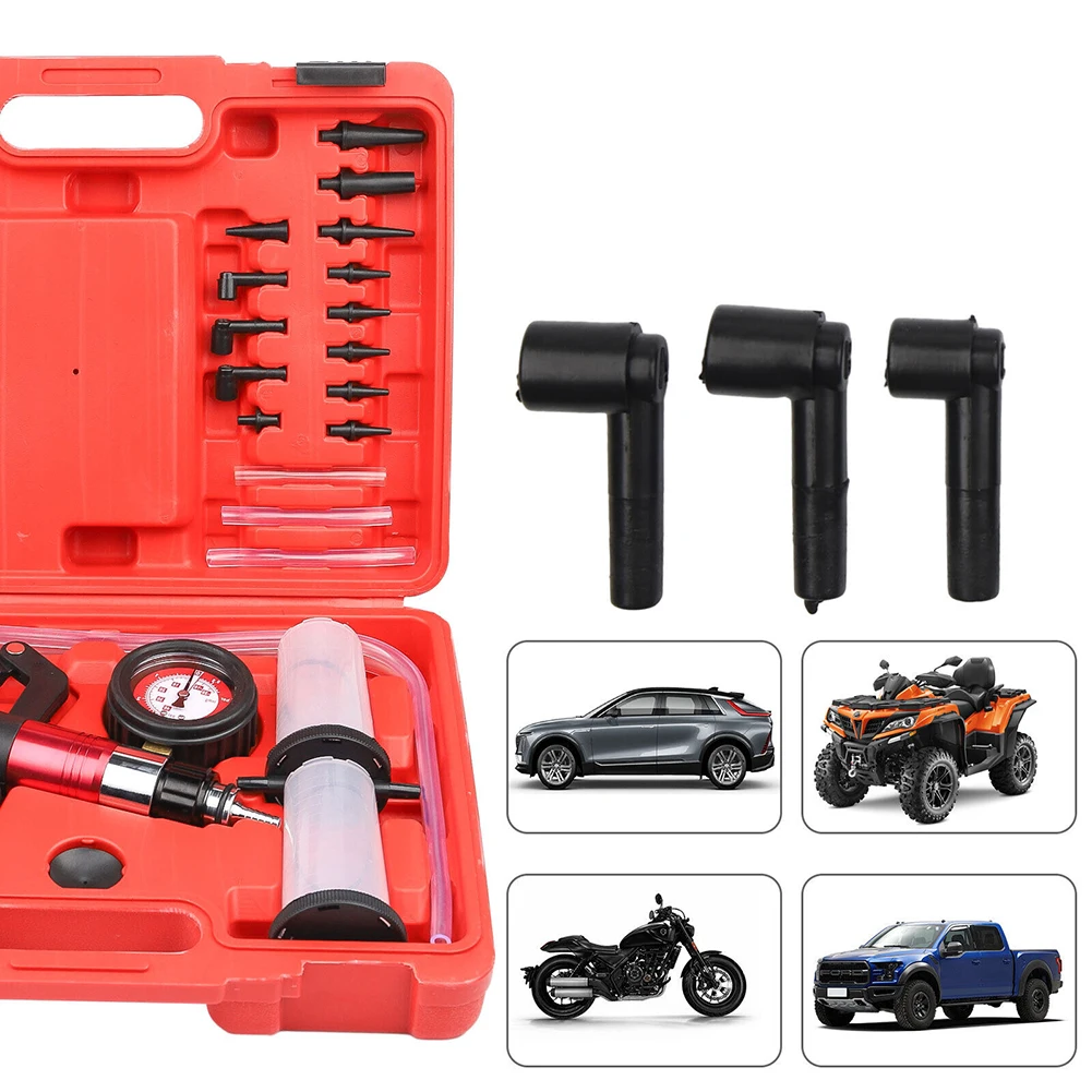 Mudança De óleo De Freio Power Steering Fluido Sangramento Set, Um Homem Óleo Sangrador Sistema Ferramenta com Adaptador Caso