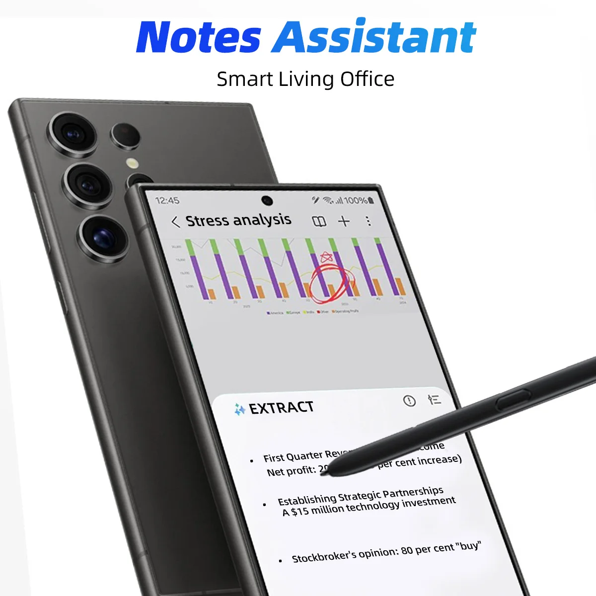 قلم الترا ستايلس لهاتف جالاكسي S24 الترا S قلم شاشة لمس قلم سبين بدون بلوتوث لهاتف سامسونج جالاكسي S24 الترا ستايلس #6