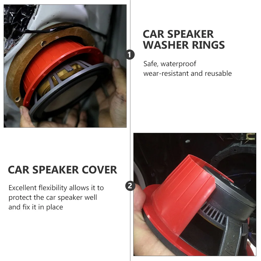 

4pcs Waterproof Horn Covers Car Abs Durable Anti-Corrosion Sound Transmission Protection Easy Install Universal Car Speaker