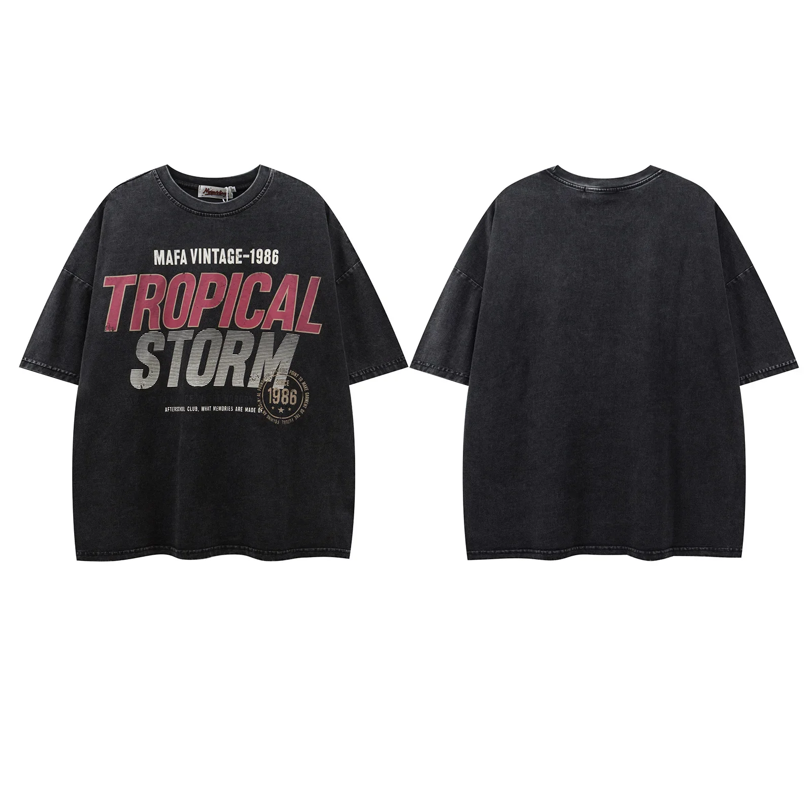 

Mens T-shirts Japanese Streetwear Washed Distress Letter Printed Graphic Tees Fashion Couple Casual O-neck Short Sleeve T Shirts