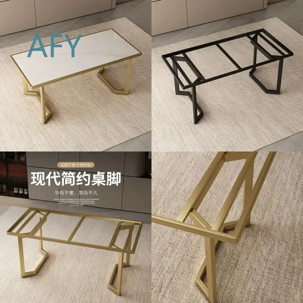Inlaid Tile Table Legs Bracket for Rock Slab Rack Paint Tea Metal Base Marble Dining Feet for Home Decor Furniture Hardware