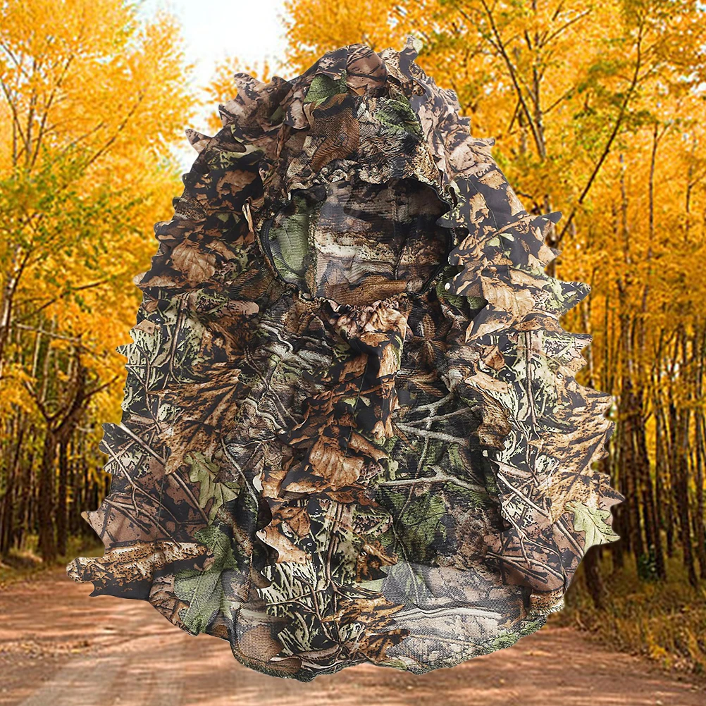 

Camouflage 3D Leaf Hunting Hood Hat Breathable For Men Women Outdoor Cap Hunting Accessories