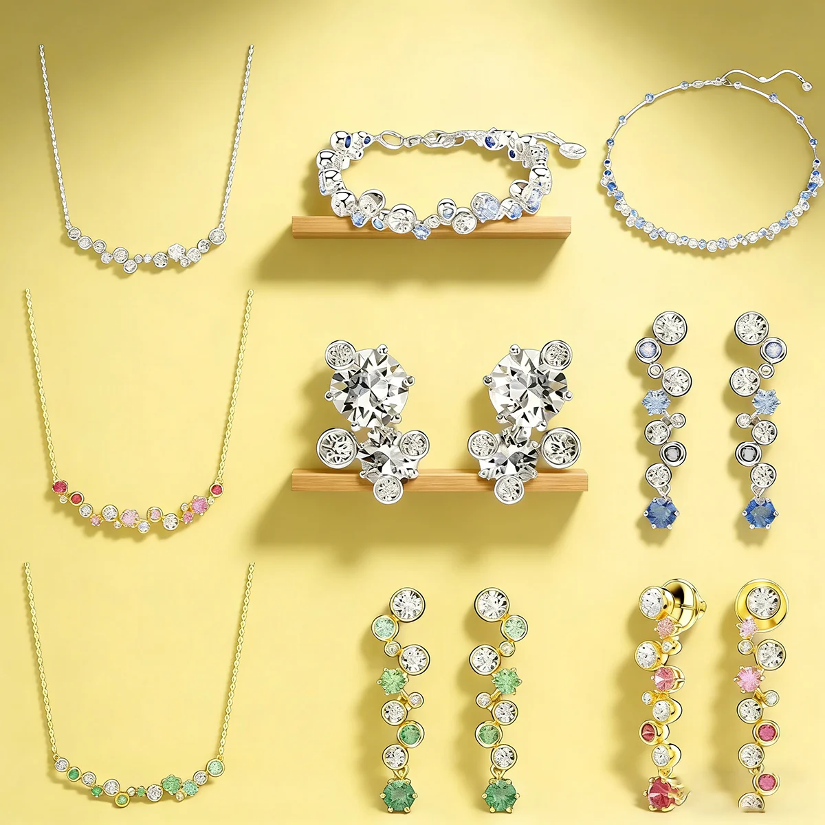 

2026 New Hot Selling Women's Luxury Sparkling Zircon Jewelry Set Elegant Fashion Declaration Accessories DailyWearPartyEssential