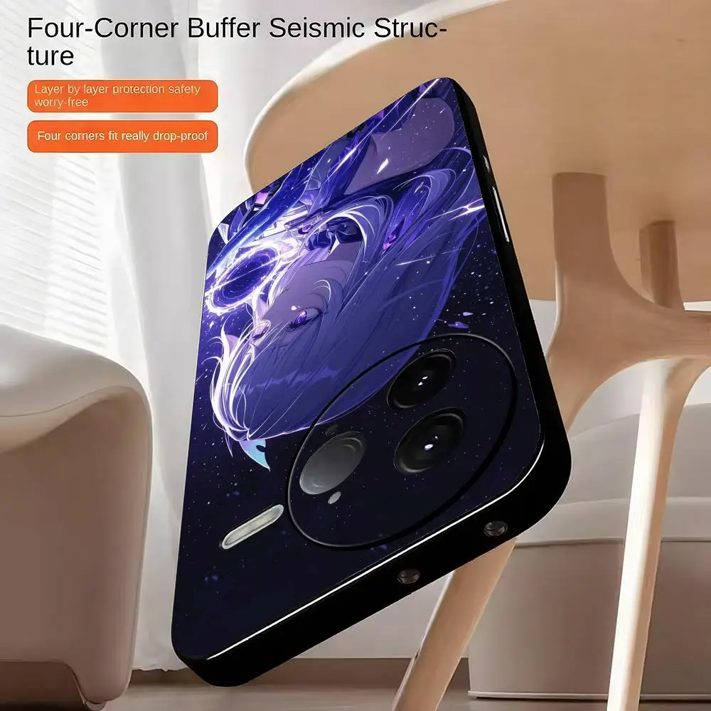 Genshin Impact Cute game sexy  Skirk Phone Case For Xiaomi POCO M7 M6 M5 X7 X6 X5 F7 F6 F5 Soft Black Pro 5G Phone Cover view 2