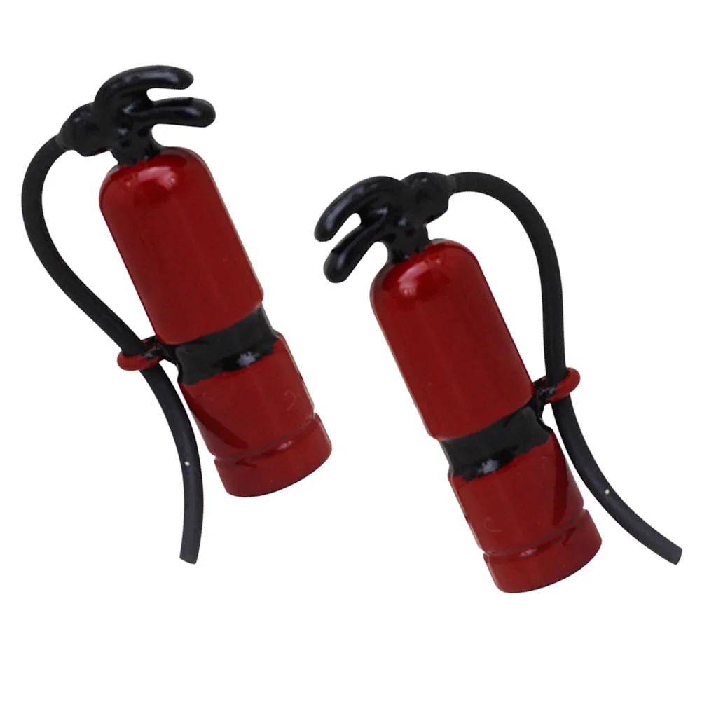 

2 Pcs Miniature Scene Furniture Fire Extinguisher House Decor Pendants Home Decoration