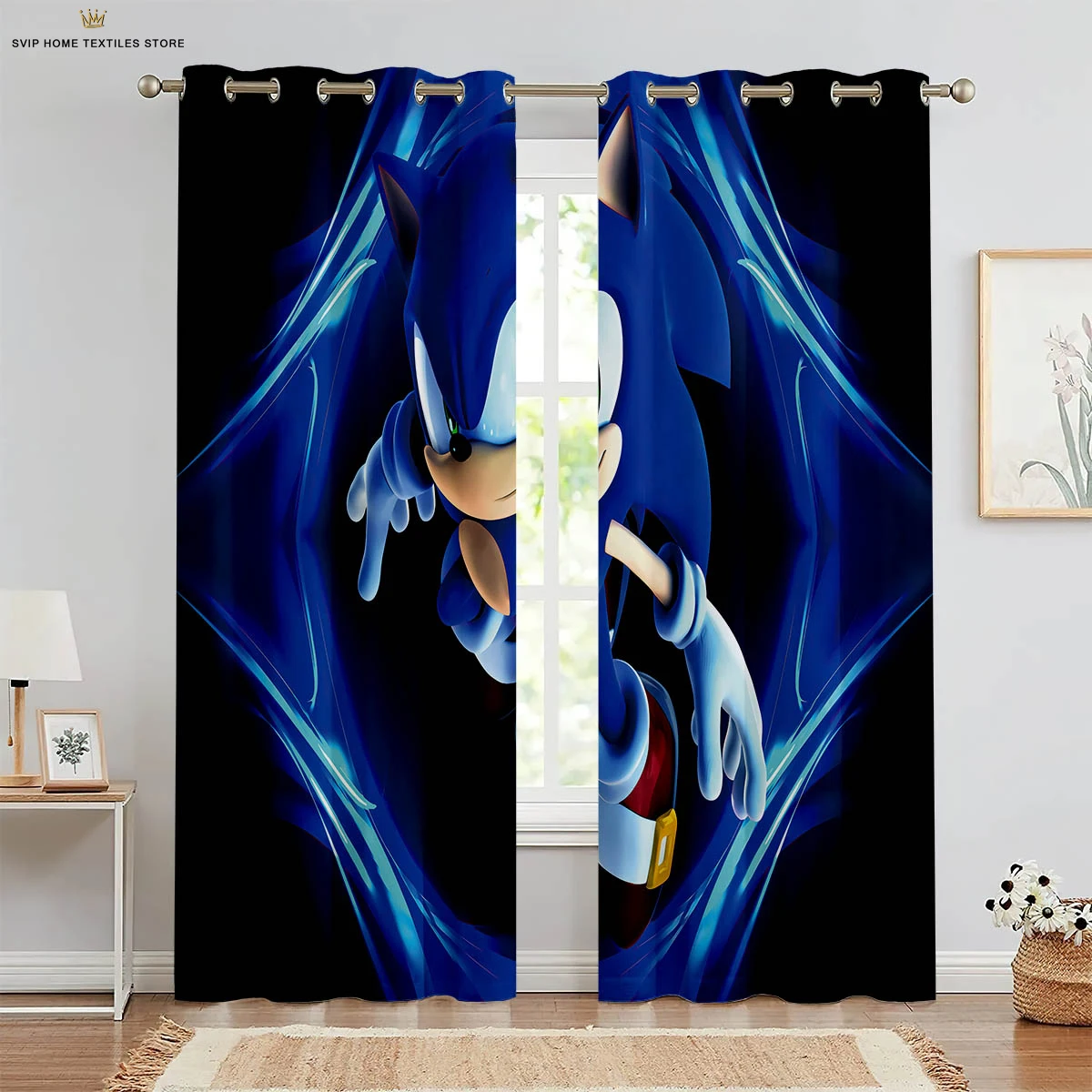 Animation Cartoon Printed Curtains, Bedroom, Living Room, Dormitory, Children's Room, Window Decoration, Home Decoration