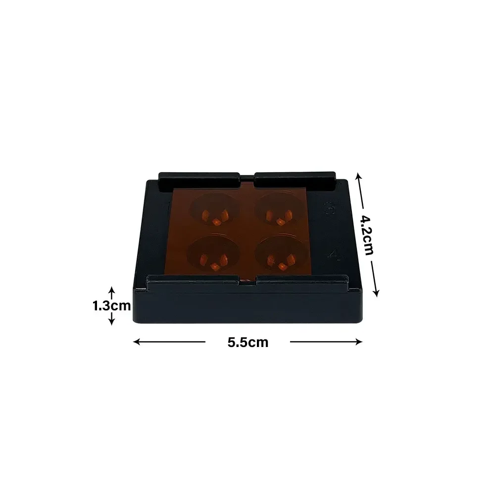 

50 Boxes Dental Veneer Box 4 Hole Dental Disposable Stirring Membrane Box Denture Retainer