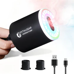 FLEXTAIL Electric Hookah Pump Kit with 1300 mAh Rechargeable Battery Led Light Mini Portable Charcoal Starter Warm Up Set