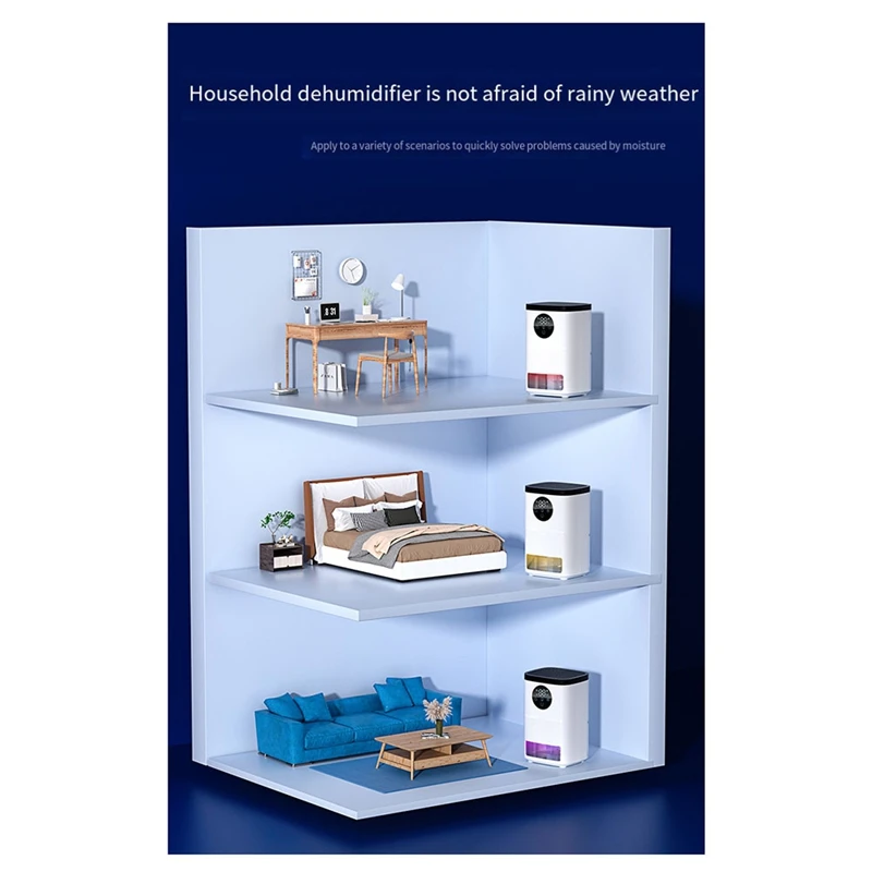 AT02-Dehumidifier For Bedroom,Dehumidifiers For Home With Auto Shut Off, Small Portable Dehumidifier For RV,Closet,EU Plug