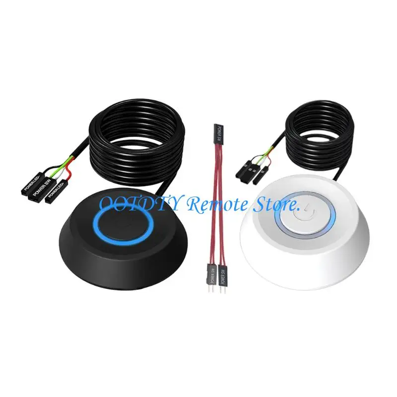 Power Button Cable with Round External Press Button for Desk Use