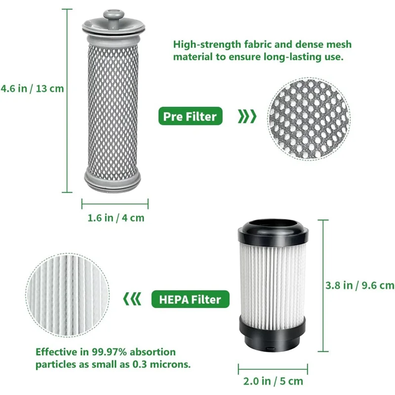 【الكعكة الساخنة】فلتر بديل S15 HEPA للمكنسة الكهربائية اللاسلكية Tineco Pure ONE S15 Series Pure ONE Air Pet، فلتر ما قبل وبعد