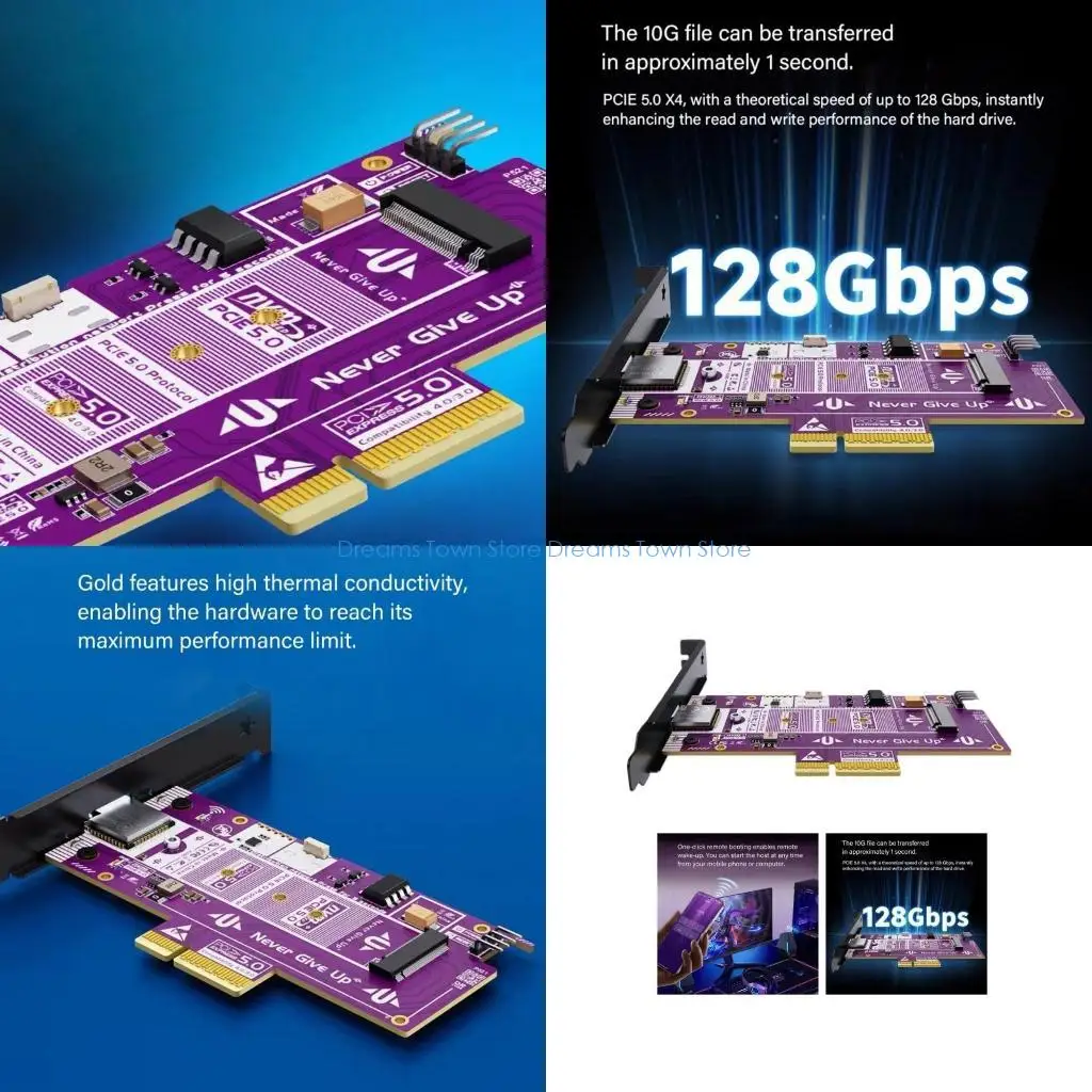 

HX6A Aluminum PCIE5.0 M.2 Adapter Card NVME для мгновенного удаленного доступа и простой установки в любых настройках