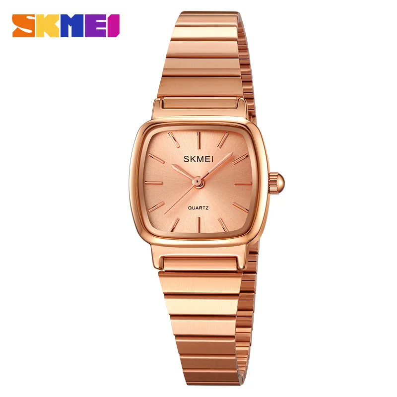 SKMEI Pointer All Stainless Steel Wristwatch For Girl Luxury Brand Women Watches Elegant Ladies Quartz Female Digit Watch