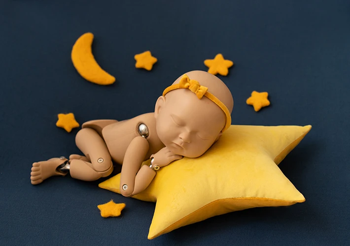 Sunshine Newborn Photography Props Shoot Pillow Auxiliary Stars With Headband Baby Posing Soft Pillow Double Sided Available