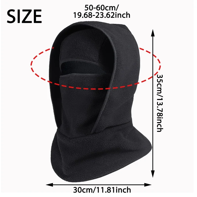 Balaclava Winter Mask  Hot Head Cover Adjustable Design  Fit  Head Shape  Windproof  Warm Suitable  Camping  Cycling