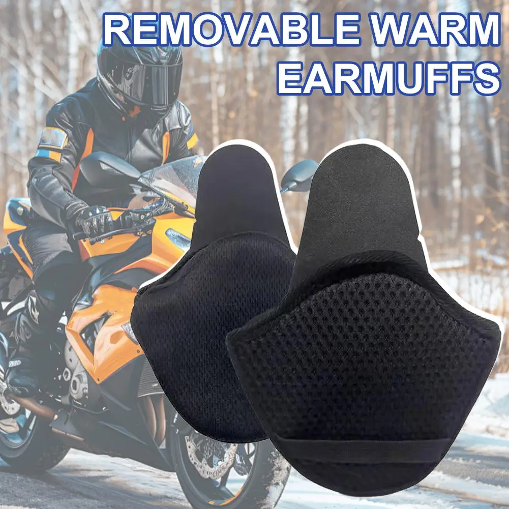 

Motorcycle Helmet Earmuffs Removable Warm Ear Covers For Winter Riding Anti-cold Snowmobile Biking Universal Helmet Accesso S0K9