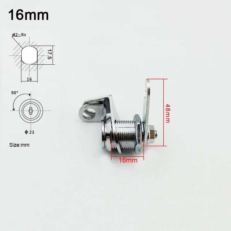Brand New 20PCS 20mm Zinc Alloy Cam Locks Metal Cabinet Padlock Mailbox Lock Letterbox Locker File Cabinet Locks+Lock Tongue