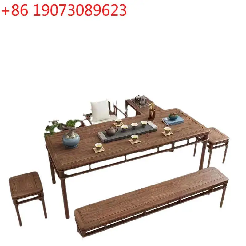 Elm شقة صغيرة منزلية بإطار Bogu لغرفة المعيشة الصينية قسم متعدد الطبقات على الطراز العتيق القديم #4