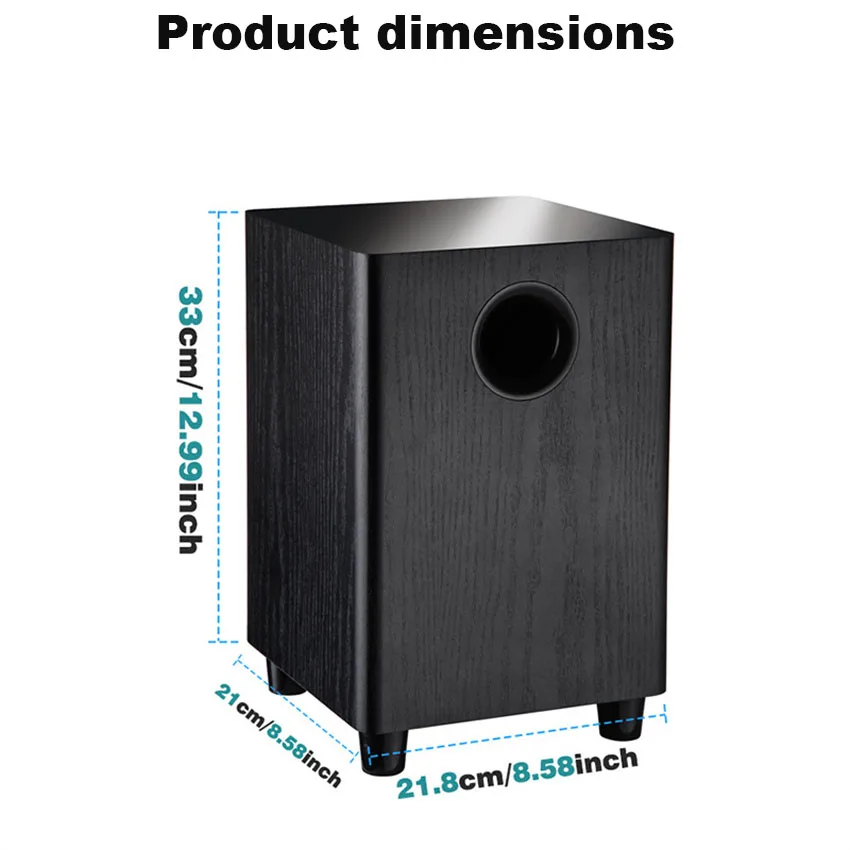 Ibass 6.5 Inch Passive Subwoofer Enhances Bass Desktop Home Theater Power Amplifier Subwoofer 100W High-power Pure Bass