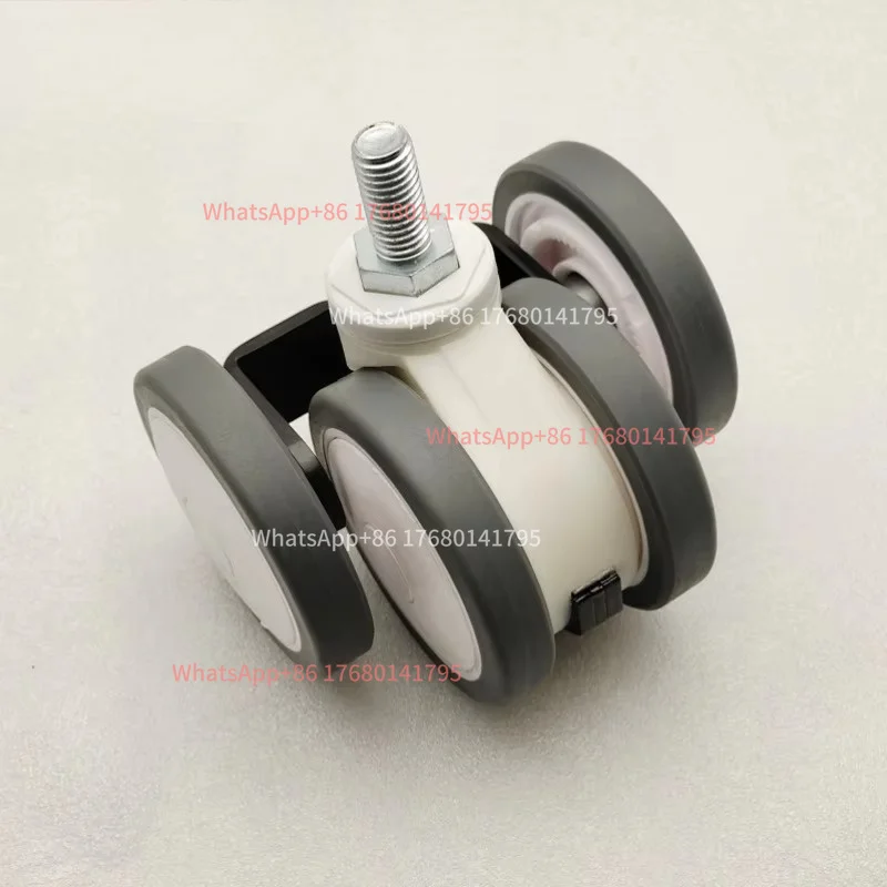 hospital bed caster 75mm Rubber Nylon Medical Caster Wheel Barrier‑Free Rotating Robot Climbing Casters