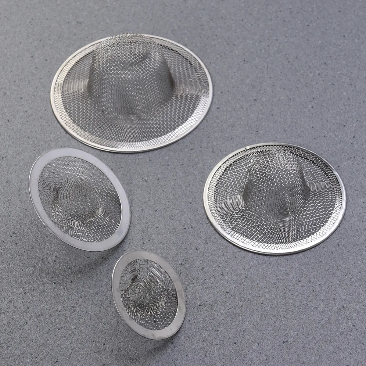 4Pcs Stainless Steel Kitchen Sink Drain Strainer High Quality 304 Anti-Clog Filter Net for Floor Bathroom Sink