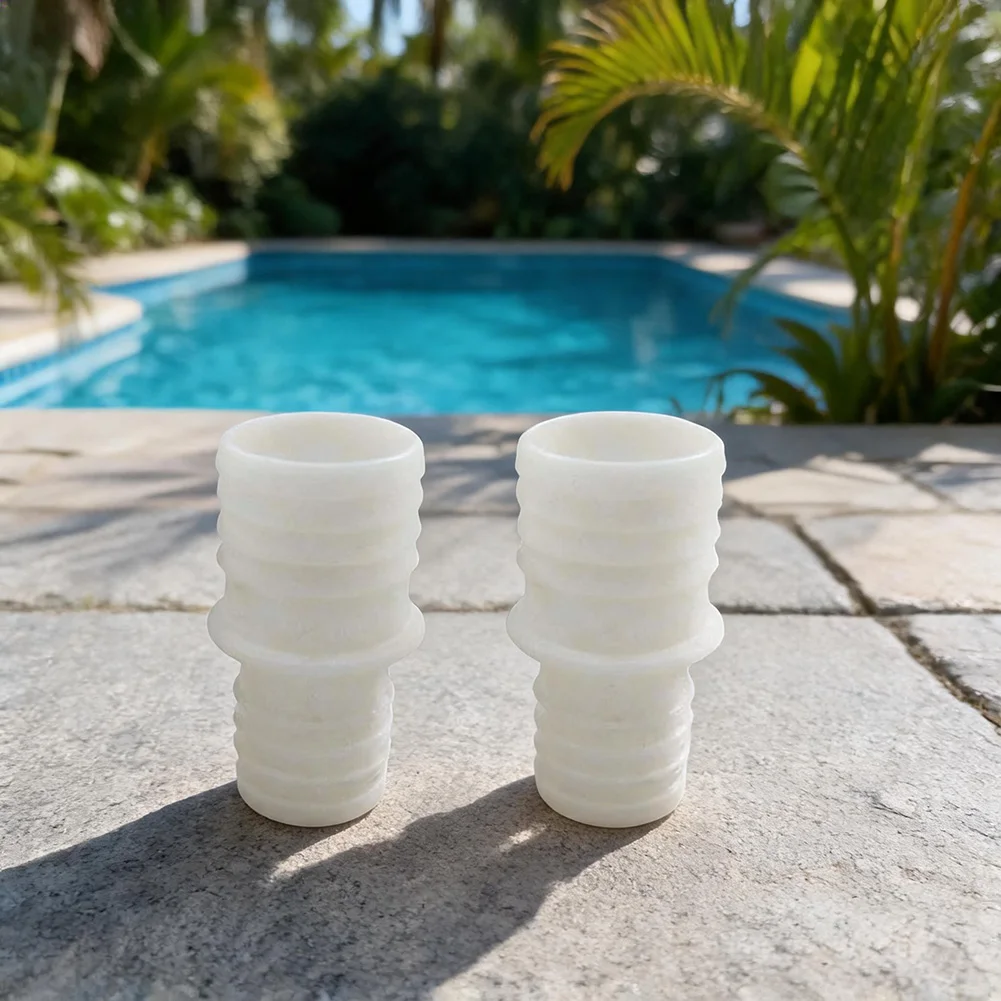 Pool Hose Adapters Kit Compatible with Submersible For Pumps and Garden Hoses 32-32 mm 32-38 mm 38-38 mm White Plastic