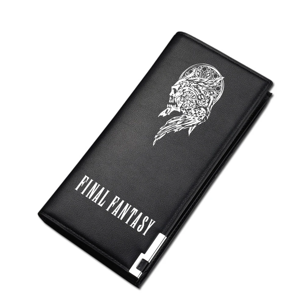 Game Final Fantasy Short Wallets Long Coins Purses Unisex Money Bags Cartoon ID Card Holders Pu Leather Gifts Change Pockets