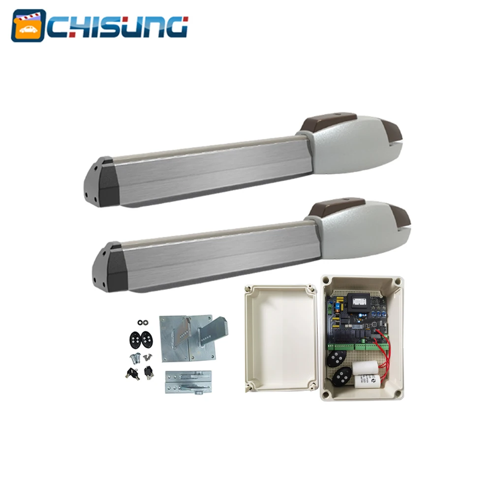 Full Accessories 2026 New Design Door Opener Automatic Swing Gate Opener DC 24V Motor With Limit Switch 300kg 600mm Stroke