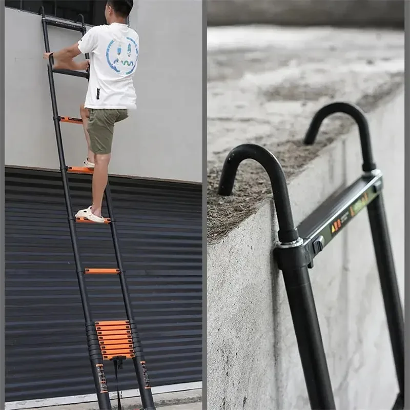 Aluminum Alloy Telescopic Ladder Step Ladders Home Thickened Folding Ladder Portable Multifunction Lifting Engineering Stairs A