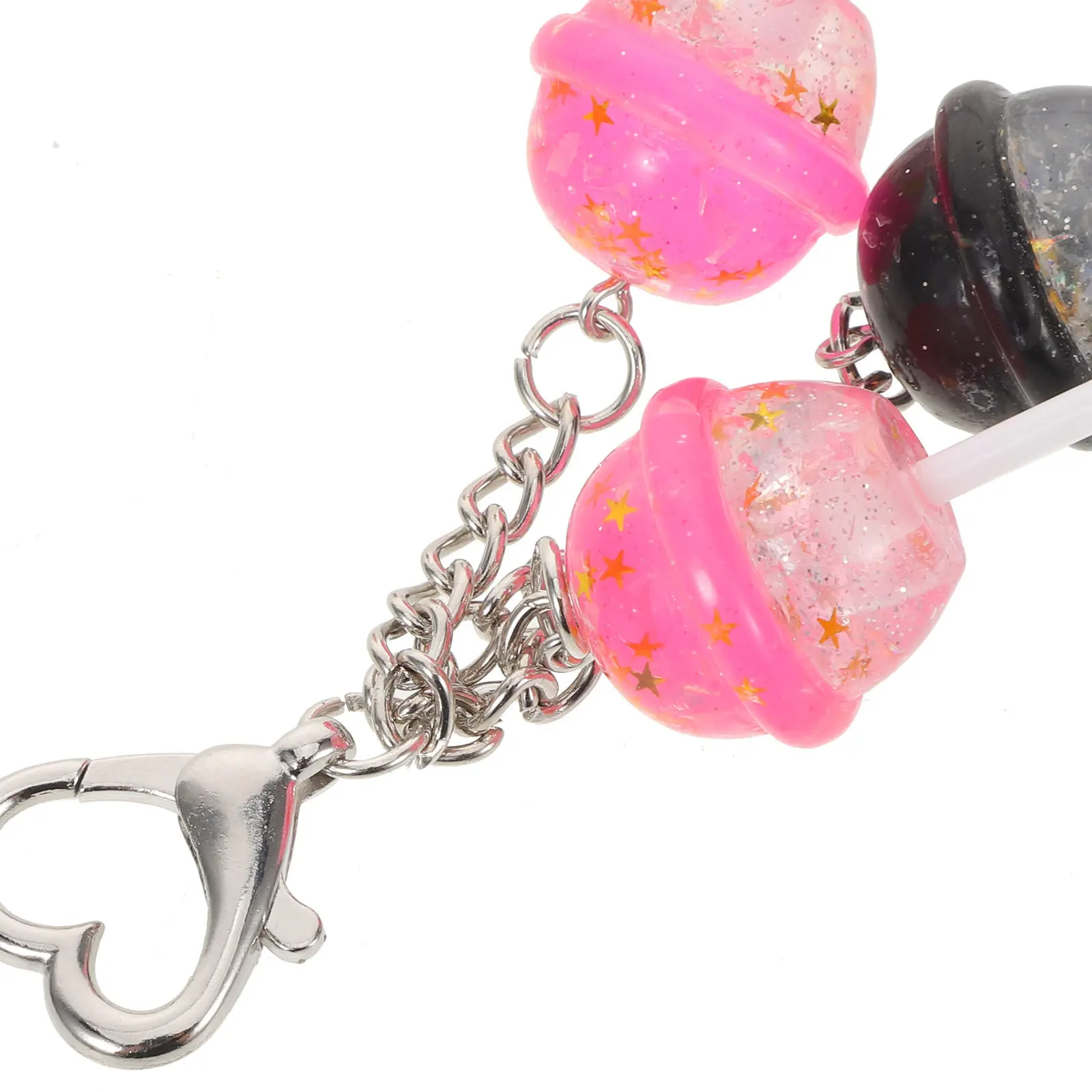 Lollipop Keychain Candy Pendant Cute Resin Bag Charm Car Keyring Couple Accessories Cute Colorful School Bag Ornaments