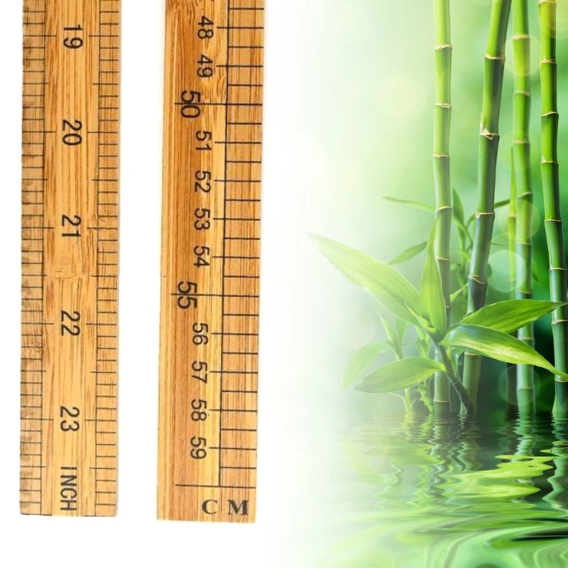 DXAB 12Inch, 24Inch Wooden Ruler Wooden Measuring Ruler