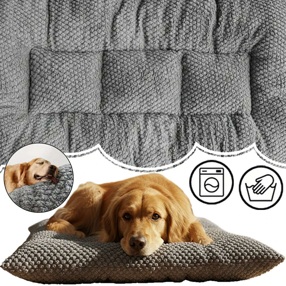 

Extra-large Plush Dog Bed Sofa Thickened Super Soft Polyester Cat Bed , Winter Warm Pet Mat Suitable for Small Medium Large Dogs