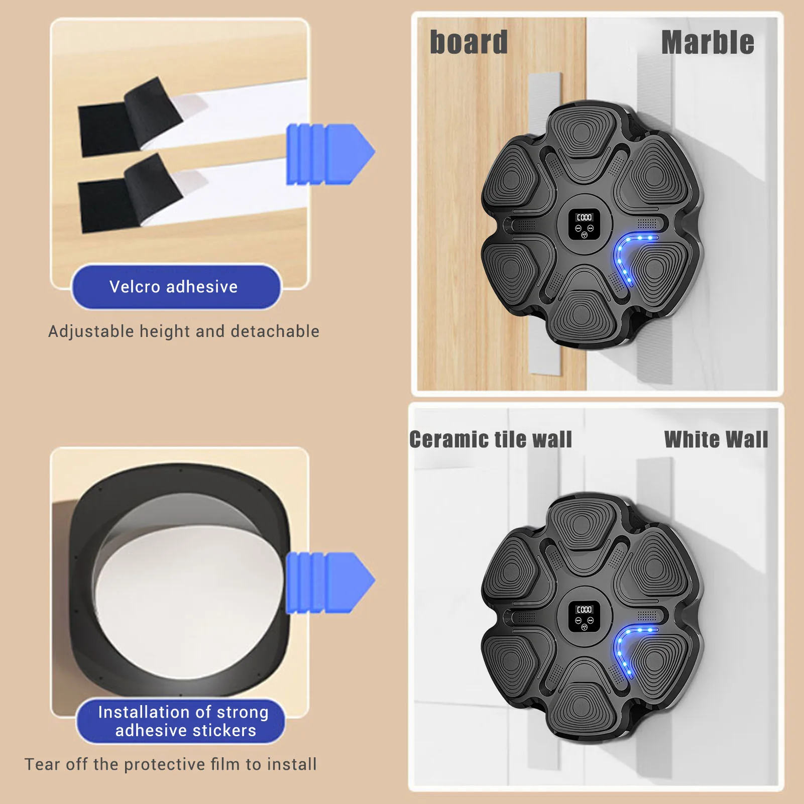 أجهزة تدريب الملاكمة الموسيقية الذكية آلة تدريب الملاكمة الرقمية لعمال المكاتب والطلاب #3