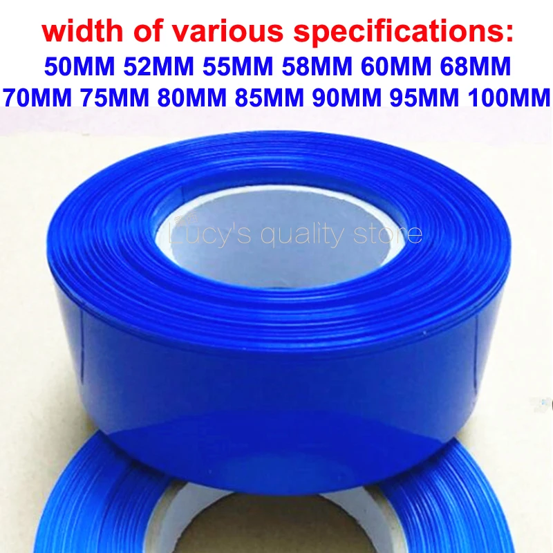 1kg 18650 Battery PVC Heat Shrink Film Blue Heat Shrink Tubing Skin N-section Lithium Battery Insulation Skin