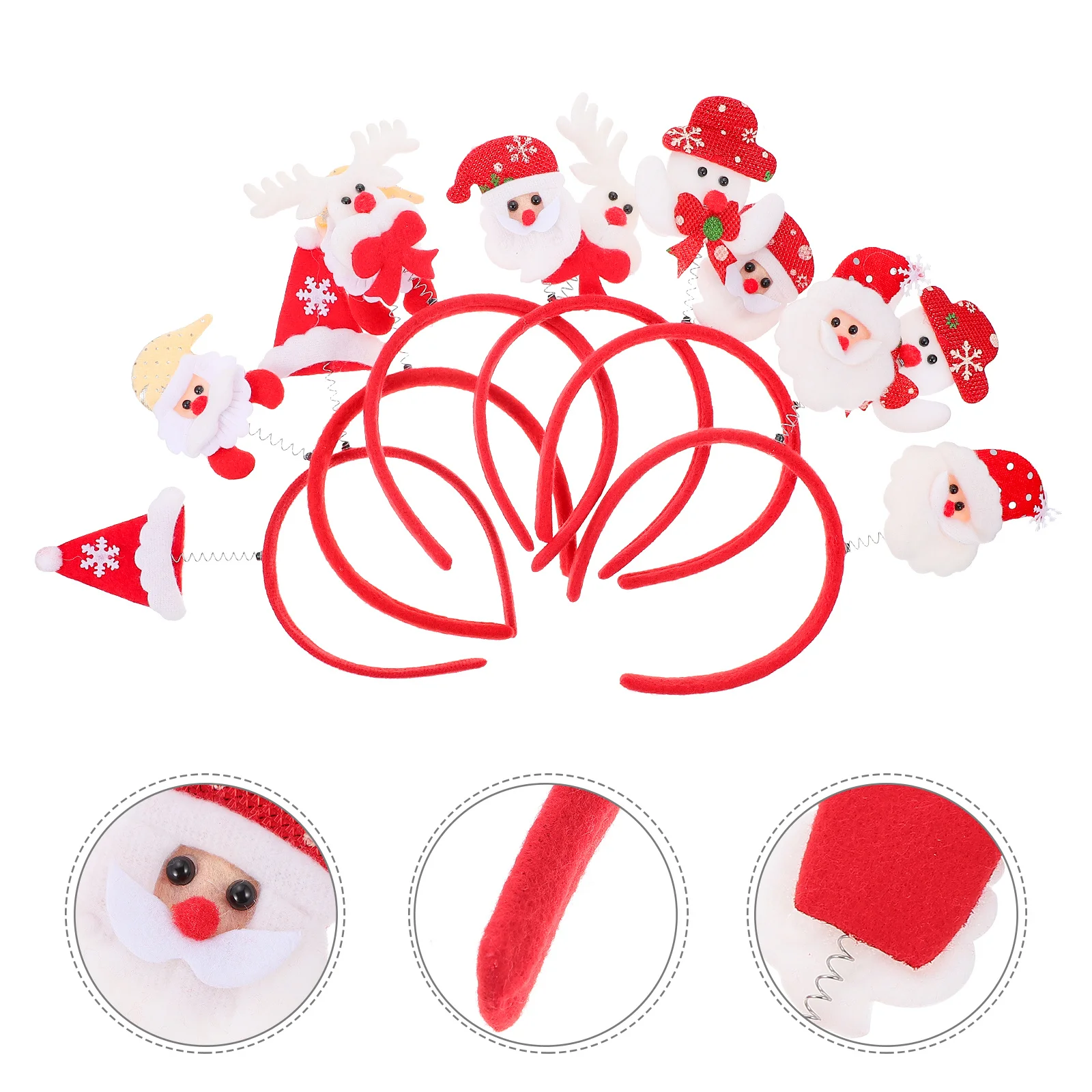

12Pcs Christmas Hair Hoops Premium Handmade Holiday Party Hairbands Lovely Xmas Kids Headband Festival Hairbands Accessories