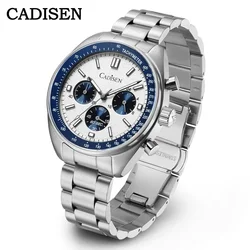 CADISEN Men's Sport Chronograph Watch Japan VD53 Movt Quartz Watches Sapphire Glass Stainless Steel Wristwatch For Men